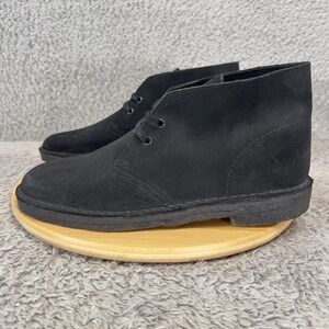 Clarks Originals Desert Boot Mens 10 Black Suede Charles F Stead Chukka Shoes